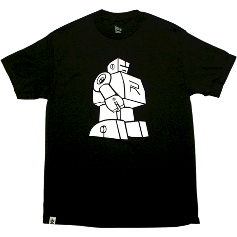 Classic Robot Tee (White on Black)